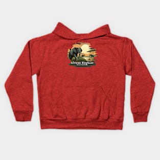 African Elephant - WILD NATURE - ELEPHANT -12 Kids Hoodie